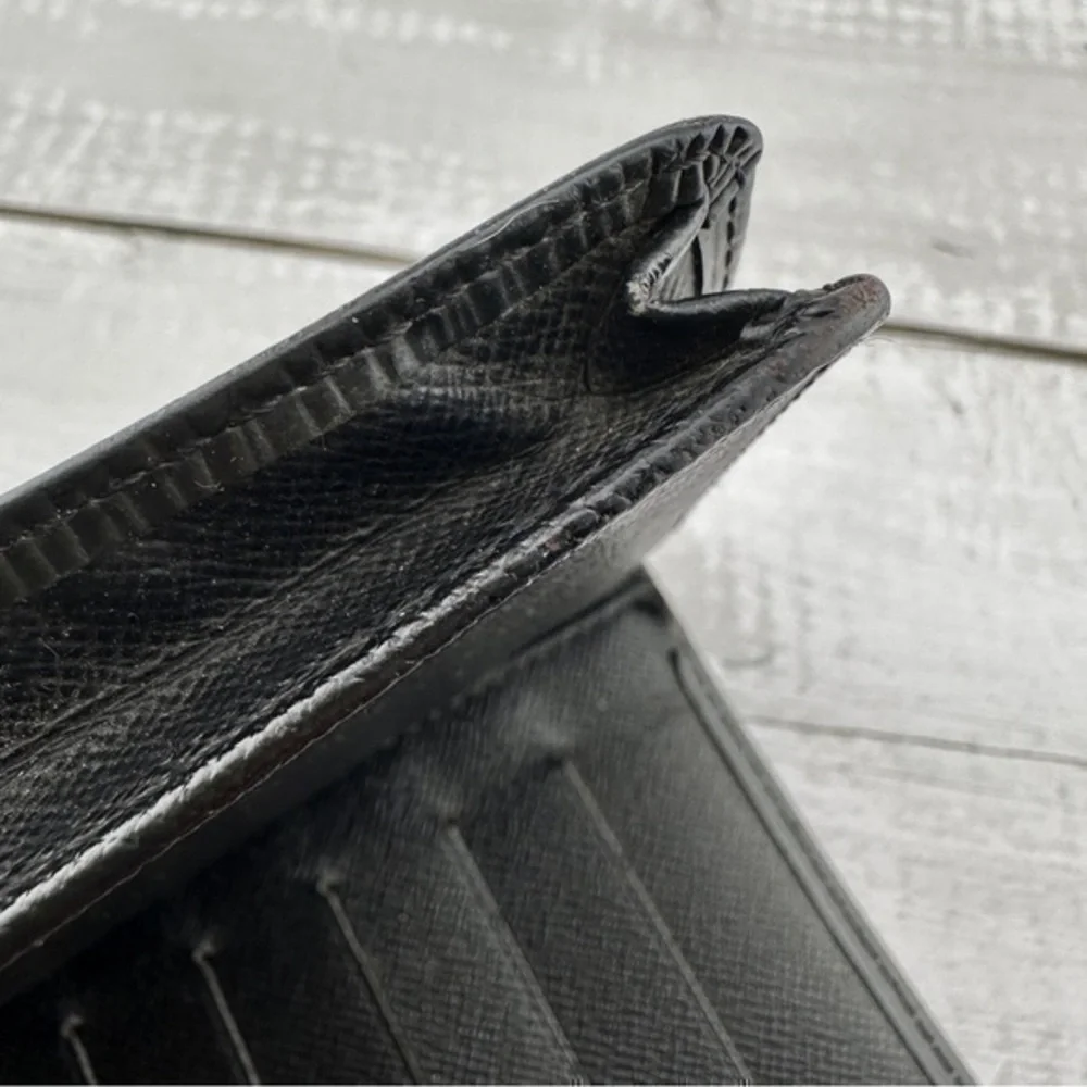 AUTHENTIC Louis Vuitton Monogram Porte Valeurs Checkbook Wallet. Color: Black